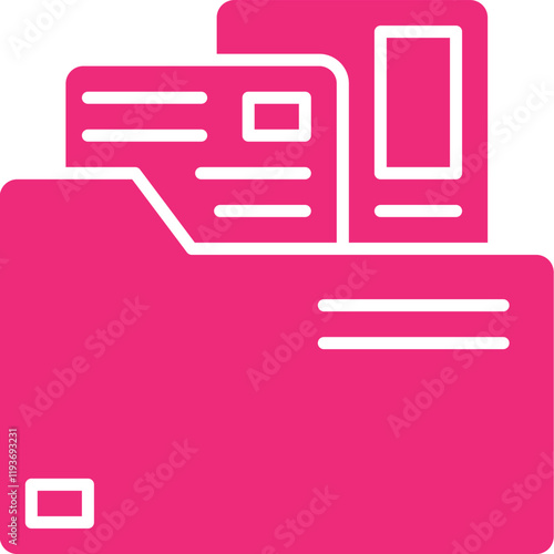 Portfolio icon single vector illustration