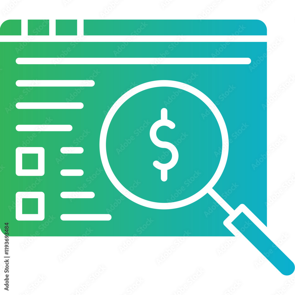 Financial Analysis icon single vector illustration Financial Analysis icon single vector illustration