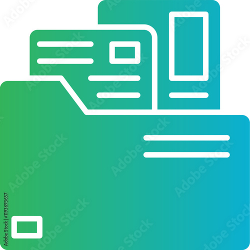 Portfolio icon single vector illustration