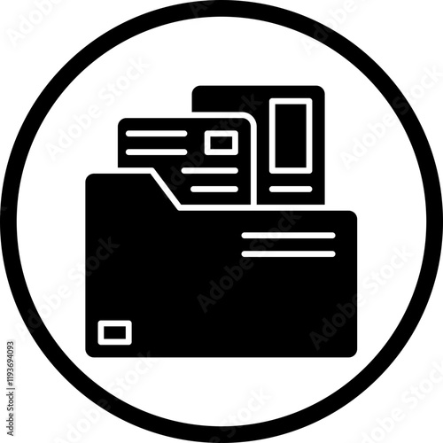 Portfolio icon single vector illustration