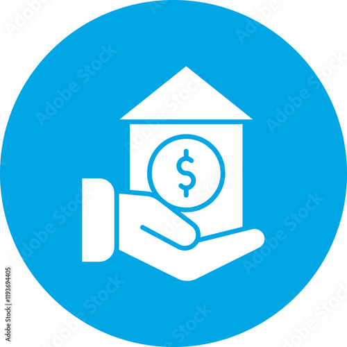 Home Loan icon single vector illustration