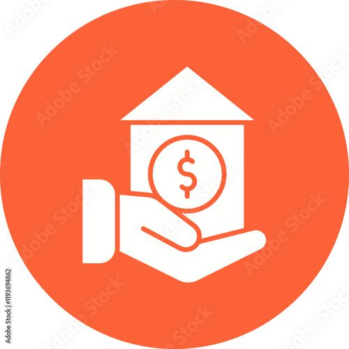 Home Loan icon single vector illustration