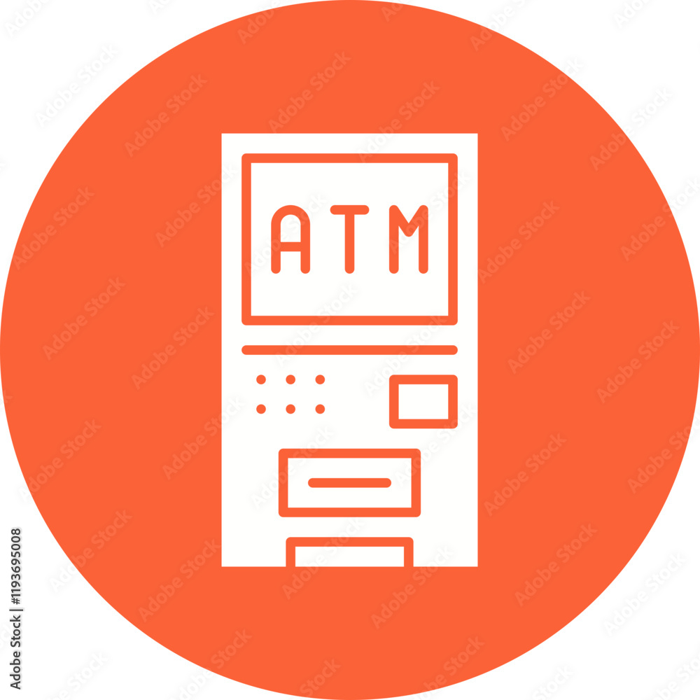 ATM icon single vector illustration ATM icon single vector illustration