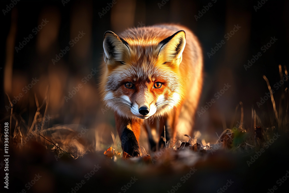 Fototapeta premium red fox in the woods