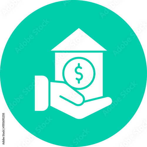 Home Loan icon single vector illustration