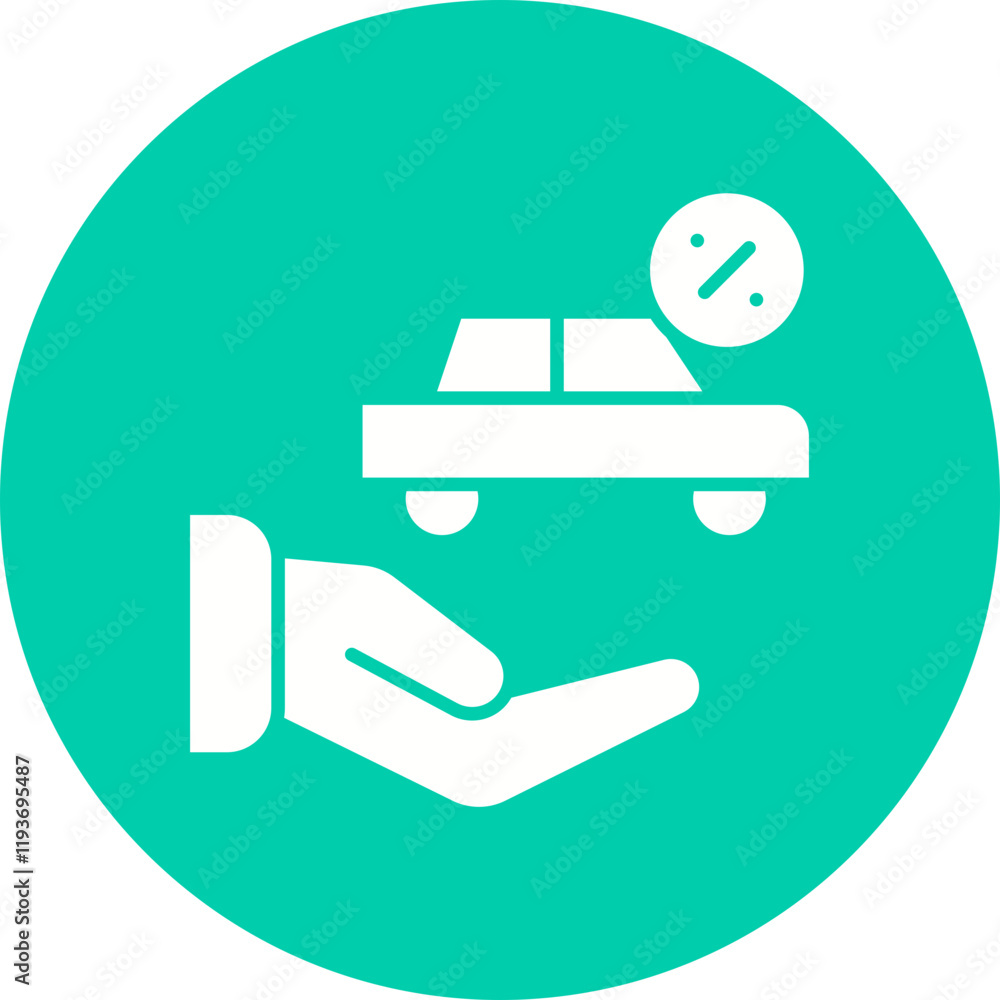 Auto Loan icon single vector illustration Auto Loan icon single vector illustration