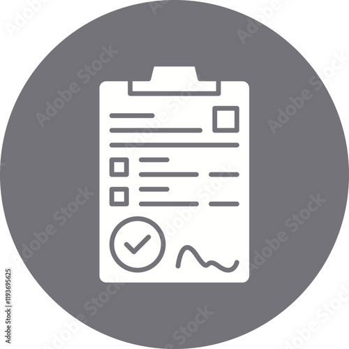 Contract icon single vector illustration
