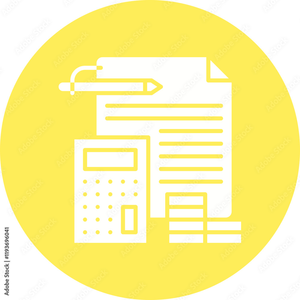 Budgeting icon single vector illustration