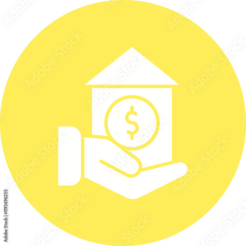 Home Loan icon single vector illustration
