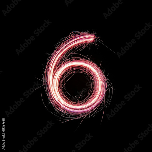 6, alphabet, alfabet, nummer, zahl, buchstabe, letter, letters, neon, neonreklame, style, stil, grafik, 3d, animation, feuer, flame, number, herz, feurig, symbol, heiss, fonts, licht, glow, liebe, tex