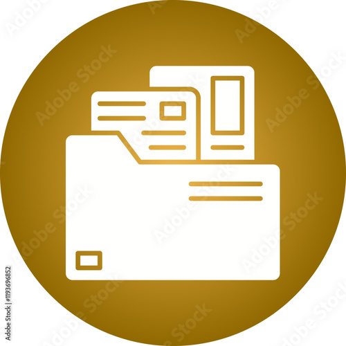 Portfolio icon single vector illustration