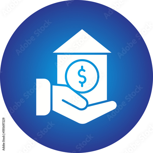 Home Loan icon single vector illustration