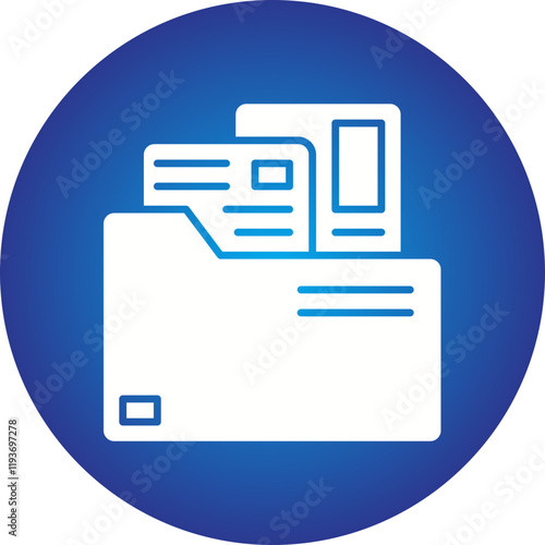 Portfolio icon single vector illustration