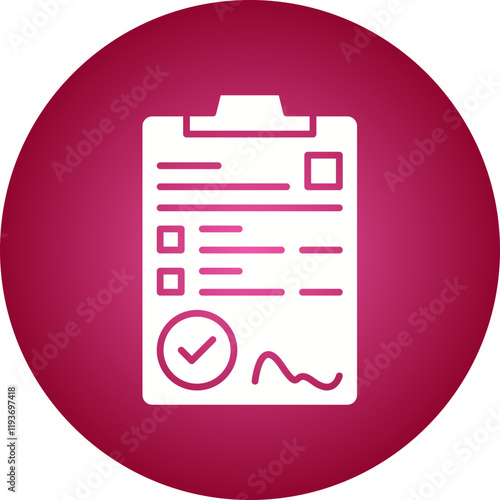 Contract icon single vector illustration