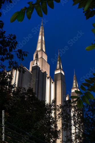 In front of The LDS Bangkok temple photo