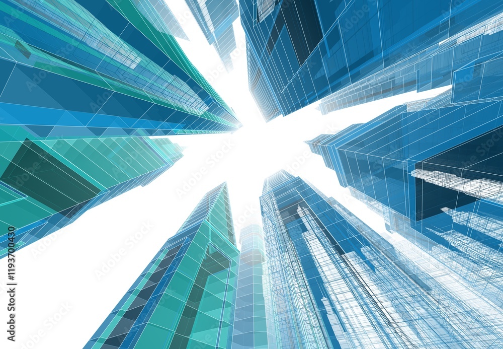 Fototapeta premium skyscrapers in the city