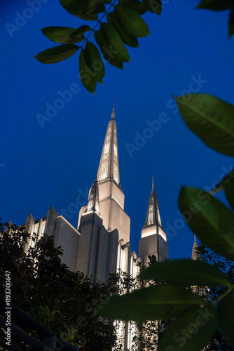 In front of The LDS Bangkok temple photo