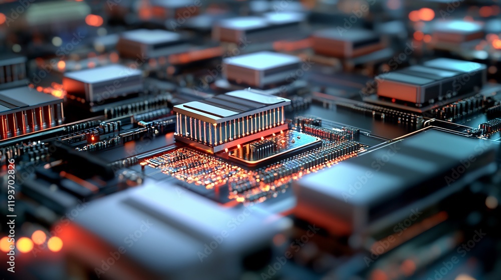 Obraz premium Creative visualization of quantum computing systems integrated into futuristic strategies emphasizing their transformative potential