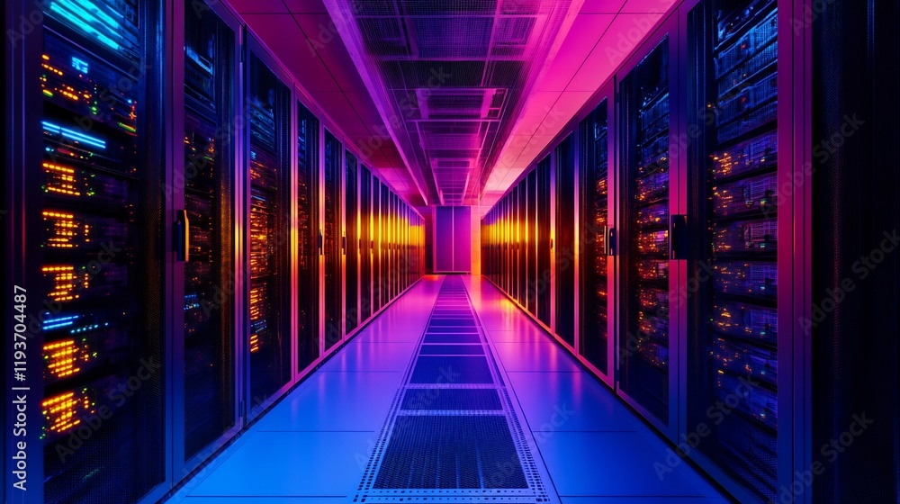 Fototapeta premium Vibrant representation of optimization tools improving system performance and scalability