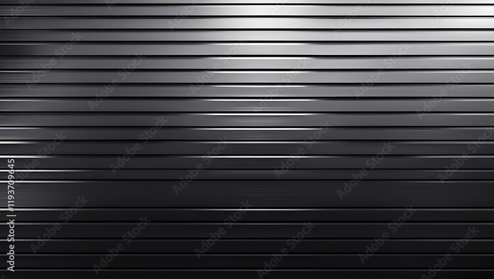 Fototapeta premium Elegant Metallic Texture with Polished Horizontal Lines and Gradient Light Reflection.