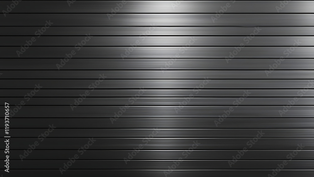 Elegant Metallic Texture with Polished Horizontal Lines and Gradient Light Reflection.