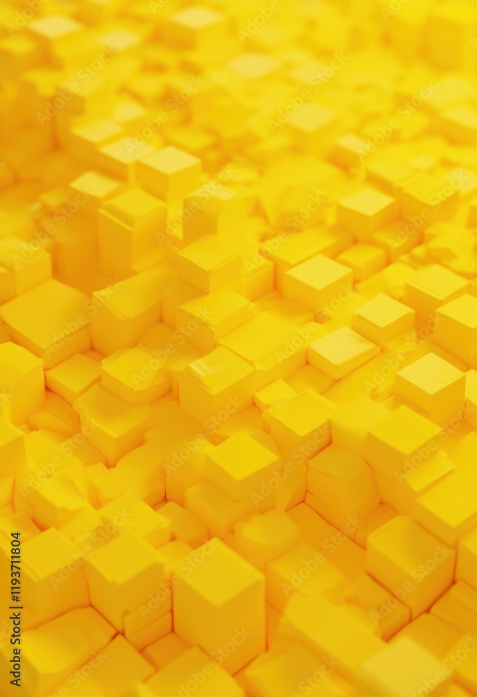 Yellow Cubes Background Pattern Design Illustration Yellow Cubes Background Pattern Design Illustration