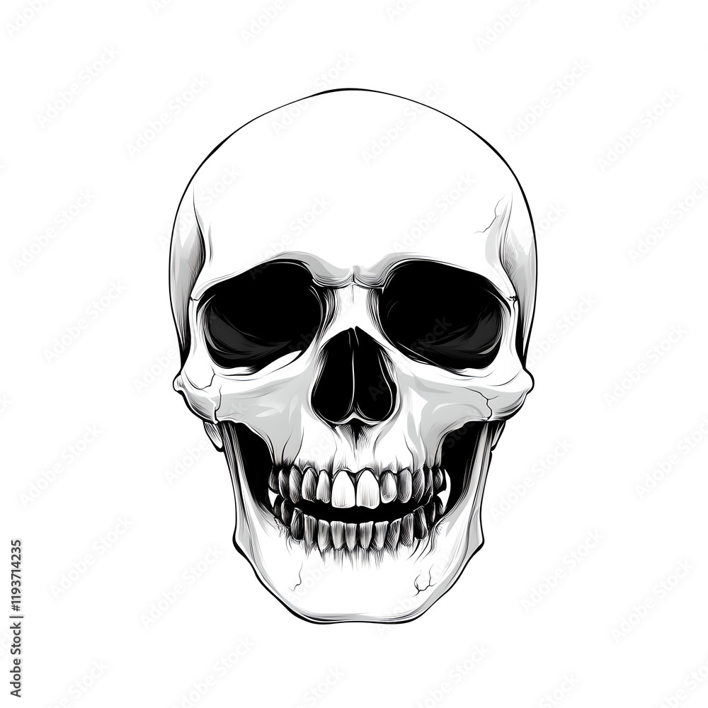 Obraz premium a white skull