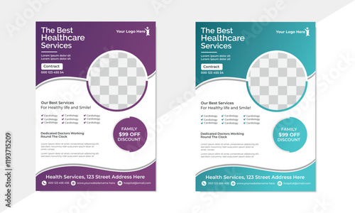 This is a creative medical flayer design template 