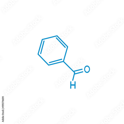 Aldehyde Compounds. Formaldehyde, Acetaldehyde, Benzaldehyde, Pentanal, Propanal, Cyclohexanecarbaldehyde, Phenylacetaldehyde, Formic acid. Chemical formula. photo