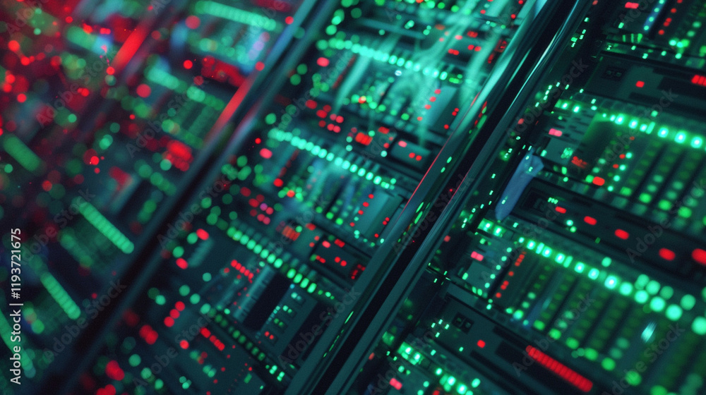 Obraz premium Cybercrime experts sift through encrypted data on seized computers, uncovering hidden files that reveal the scope of an international hacking operation targeting banks.