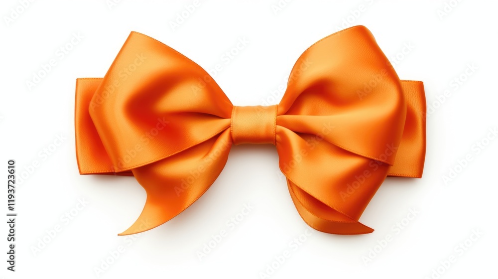 Orange Bow and Ribbon for Celebrations. Perfect for Gift Wrapping, Christmas and Birthday Decoration Orange Bow and Ribbon for Celebrations. Perfect for Gift Wrapping, Christmas and Birthday Decoration