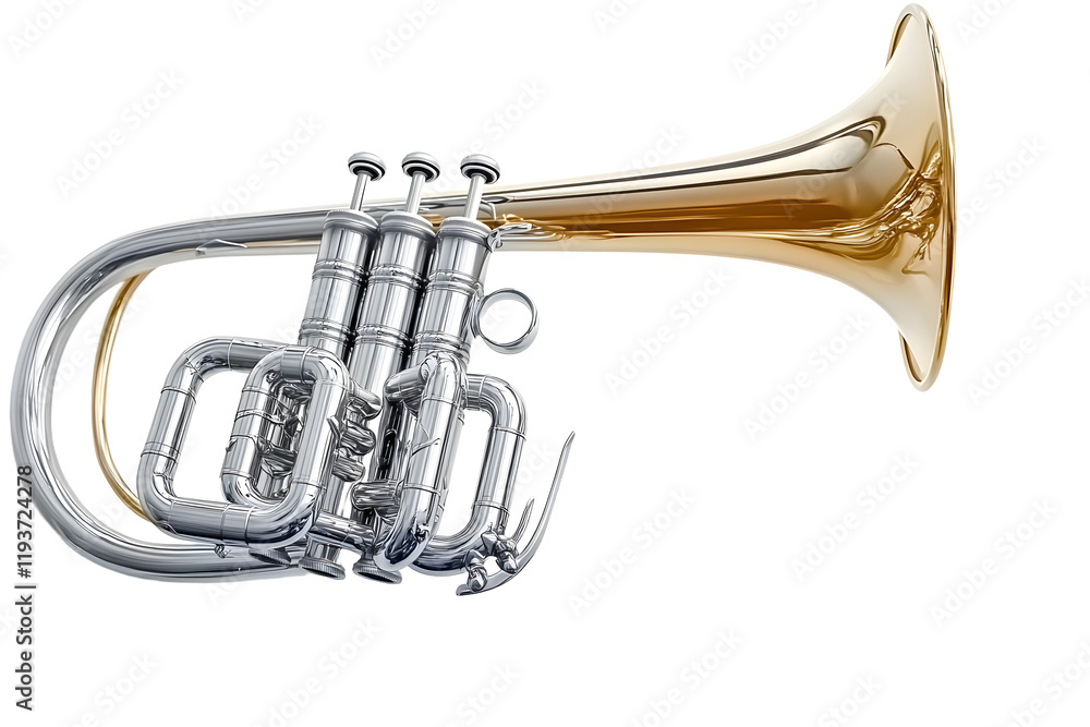 Obraz premium trumpet isolated on white background