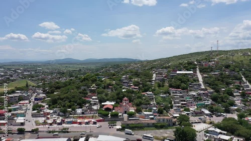 Toma aérea Clavijero, pueblo mexicano