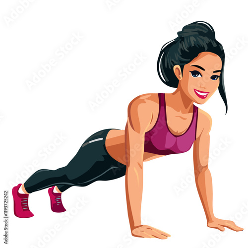 woman doing push-up
