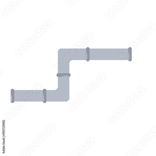 ware pipes system in flat style.