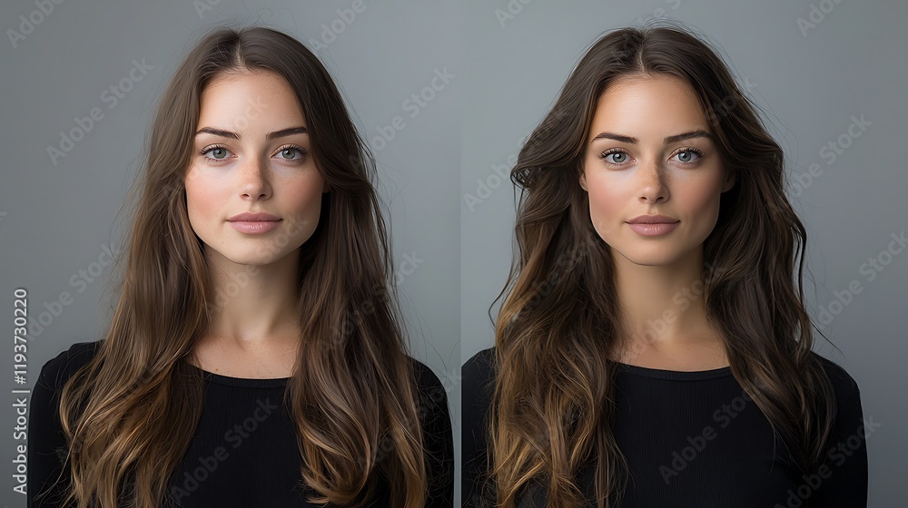 Woman before and after airbrush makeup and hairdressing Woman before and after airbrush makeup and hairdressing before and after Woman before and after airbrush makeup and hairdressing Woman before and after airbrush makeup and hairdressing before and after