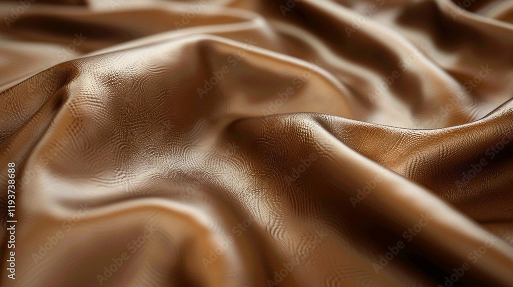 Fototapeta premium A textured leather background in Mocha Mousse with subtle stitching details, perfect for creating a luxurious and organic design