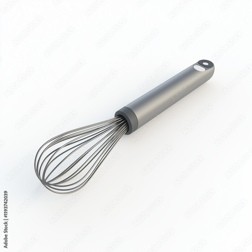 Folding whisk with a modern stainless steel design and a compact foldable handle, perfect for versatile and space-saving kitchen use Folding whisk with a modern stainless steel design and a compact foldable handle, perfect for versatile and space-saving kitchen use