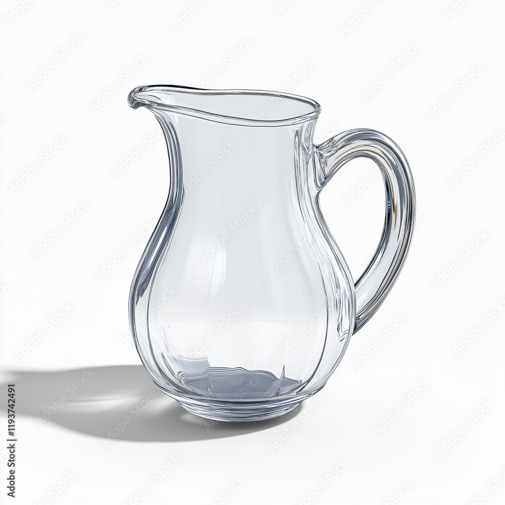 Transparent glass juice pitcher with an ergonomic handle and spout, designed for easy pouring and modern serving needs Transparent glass juice pitcher with an ergonomic handle and spout, designed for easy pouring and modern serving needs