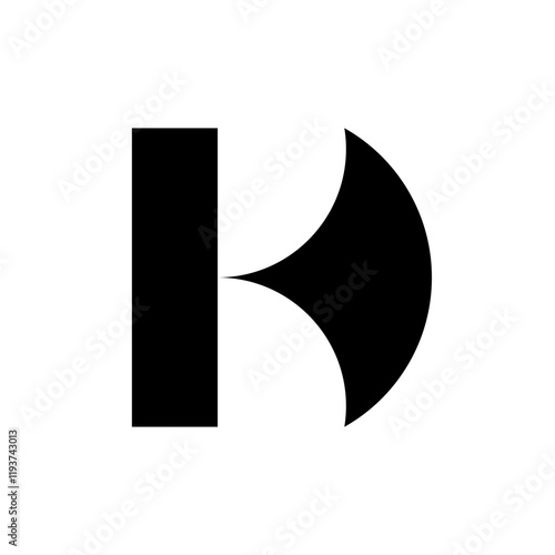 Letter DK or KD creative monogram logo
