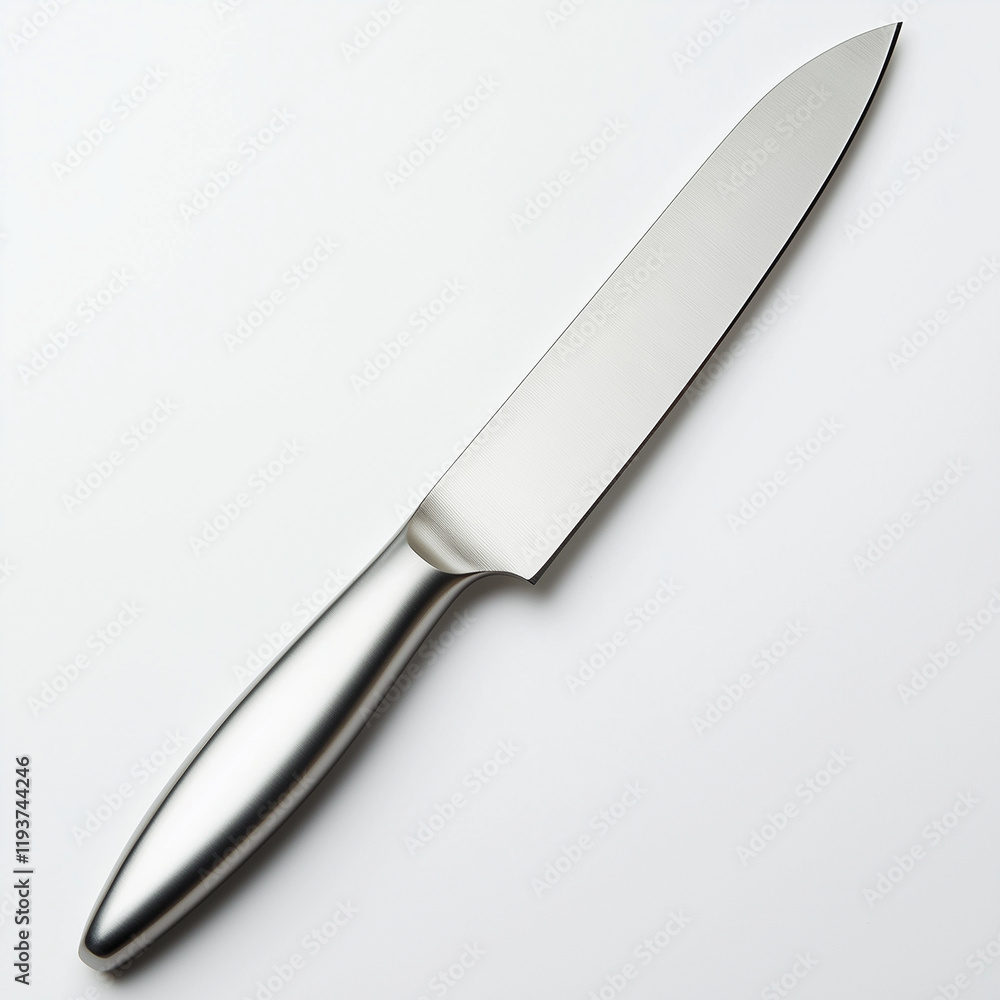 Obraz premium A versatile vegetable knife with a sleek stainless steel body, designed for precise cutting and slicing in the kitchen