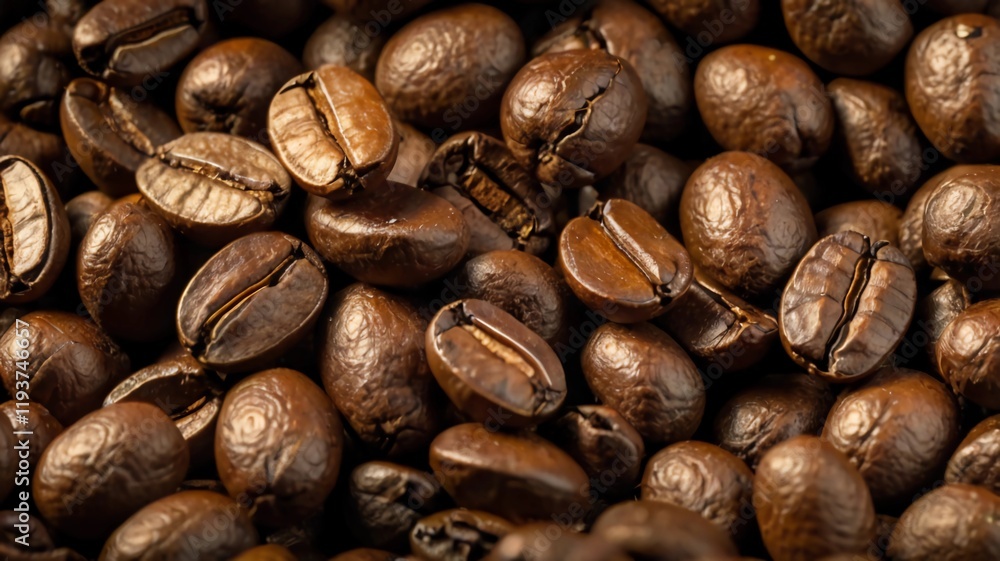 Fototapeta premium Fresh, organic coffee beans raw, ripened state