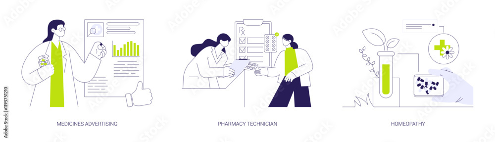 Pharmaceutical market abstract concept vector illustrations. Pharmaceutical market abstract concept vector illustrations.