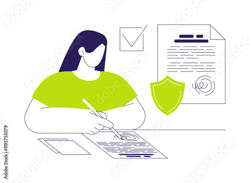 Secure copyright abstract concept vector illustration.