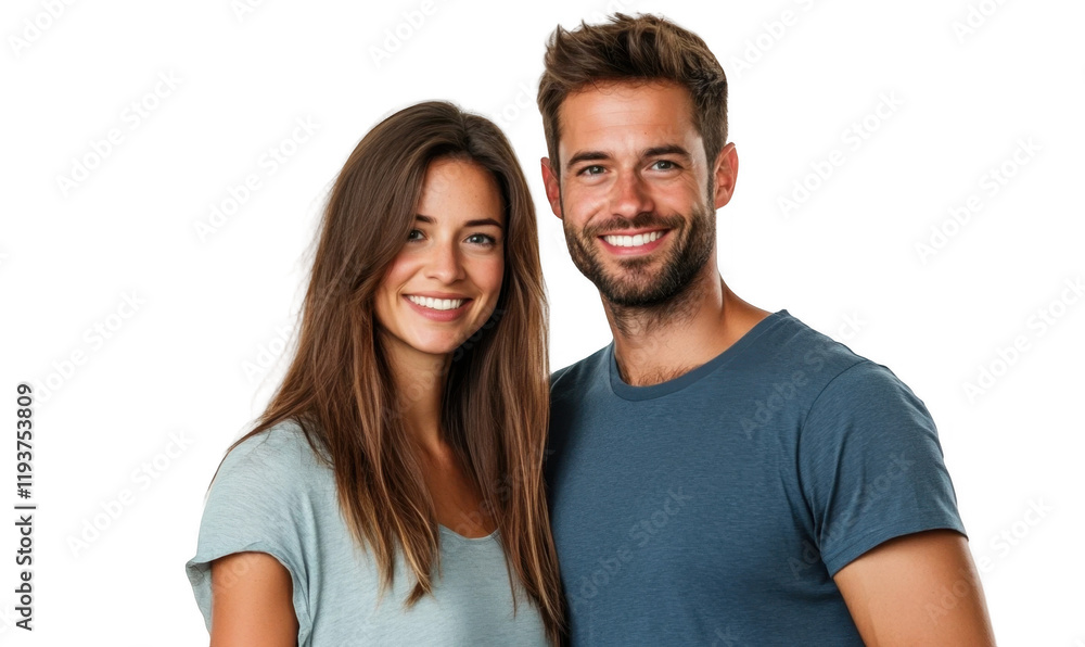 Portrait of happy young couple hugging and smiling isolated on transparent background
Portrait of happy young couple hugging and smiling isolated on transparent background
