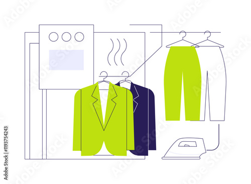 Steam tunnel abstract concept vector illustration.