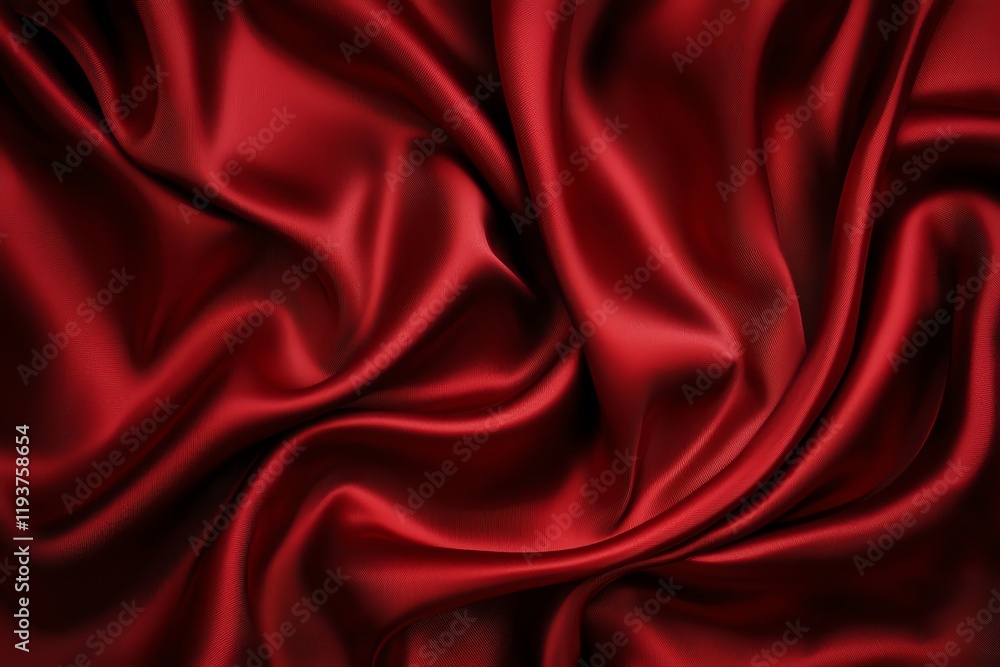 A close-up view of luxurious red silk fabric, showcasing its smooth texture, vibrant color, and elegant folds. Perfect for backgrounds, fashion design, or textile projects. A close-up view of luxurious red silk fabric, showcasing its smooth texture, vibrant color, and elegant folds. Perfect for backgrounds, fashion design, or textile projects.