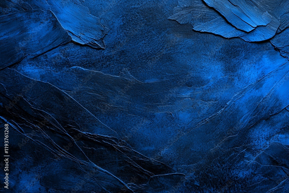 Naklejka premium An abstract blue texture featuring deep shades and intricate patterns, perfect for backgrounds in design projects, digital art, or creative visuals that require a soothing tone.