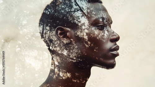 Multiple Exposure Effect Showing An African Man