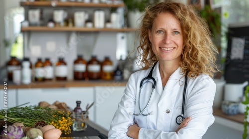 Naturopathic Consultation. Holistic Doctor Portrait